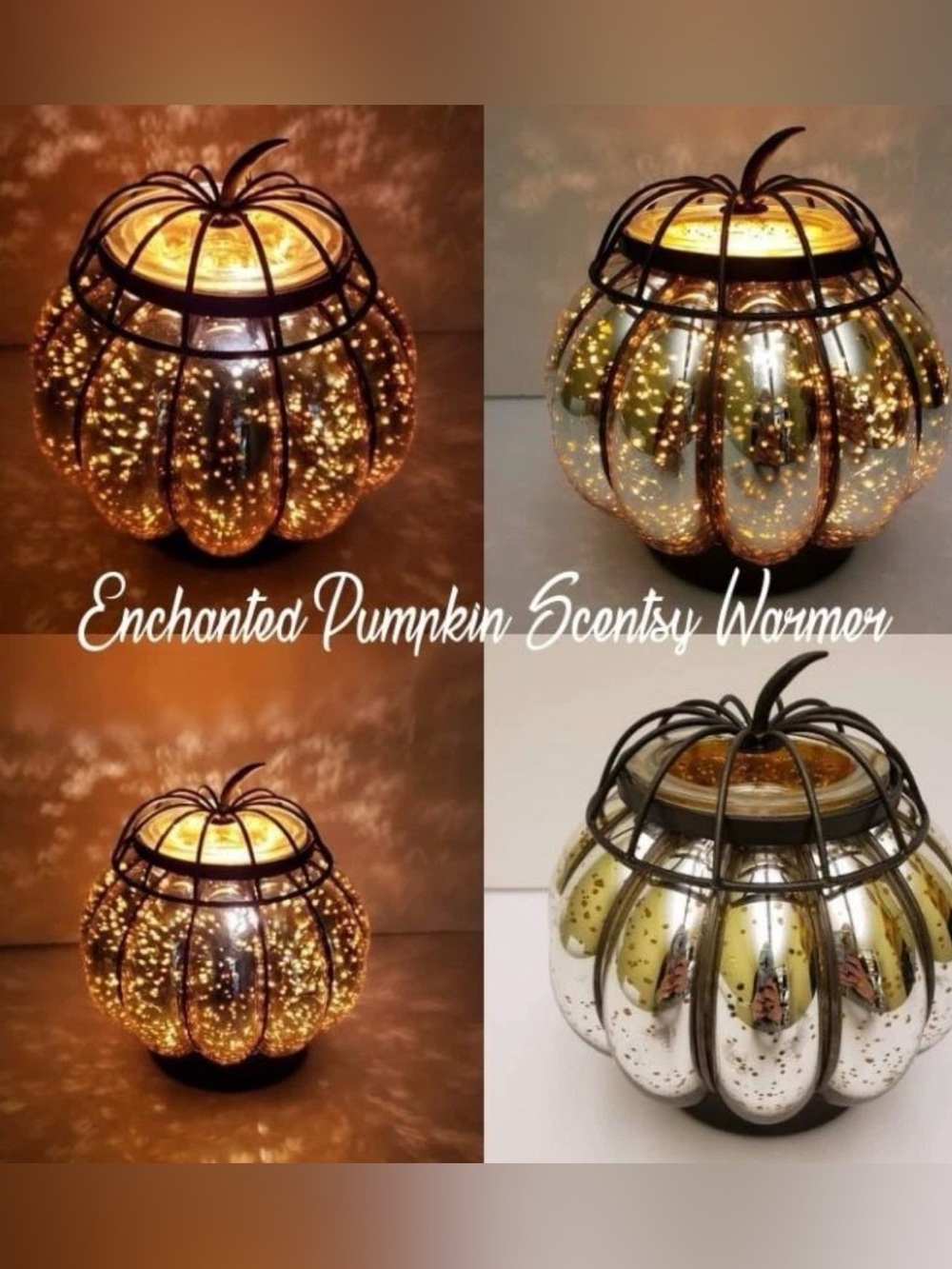 NIB Scentsy ENCHANTED PUMPKIN Full Size Warmer Fall Harvest Collection w/ Bulb